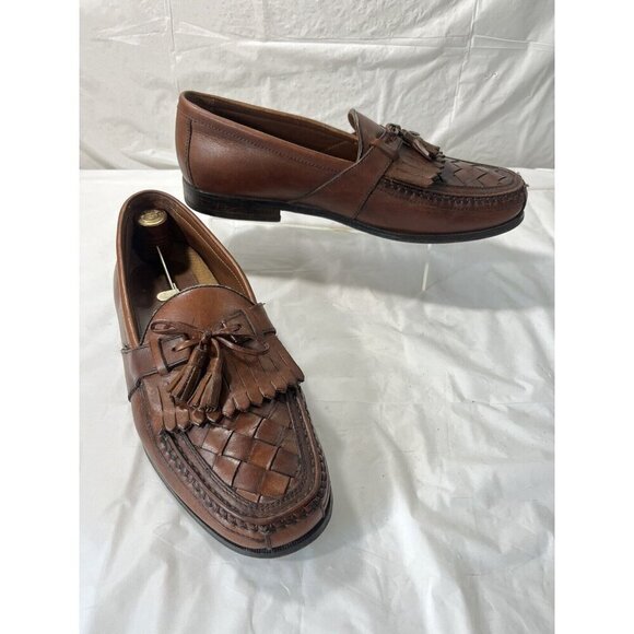 Johnston Murphy Halsey Brown Leather Mens 12 M Woven Kiltie Tassel Casual Shoes main image 15